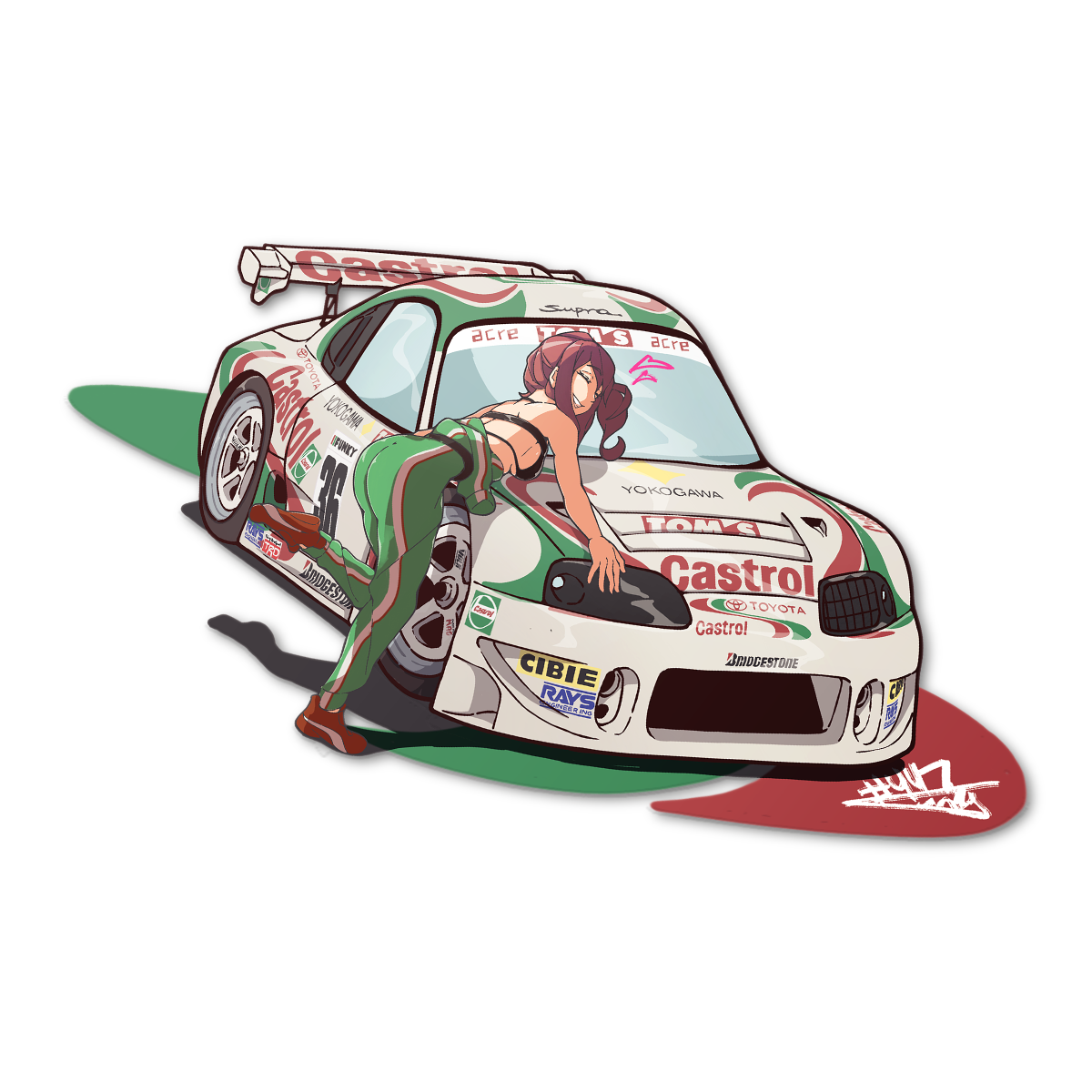 Chibi Castrol Supra Kaho Kiss-Cut – FUNKY GARAGE