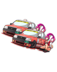 Chibi HK Drift Taxi Kagu Kiss-Cut