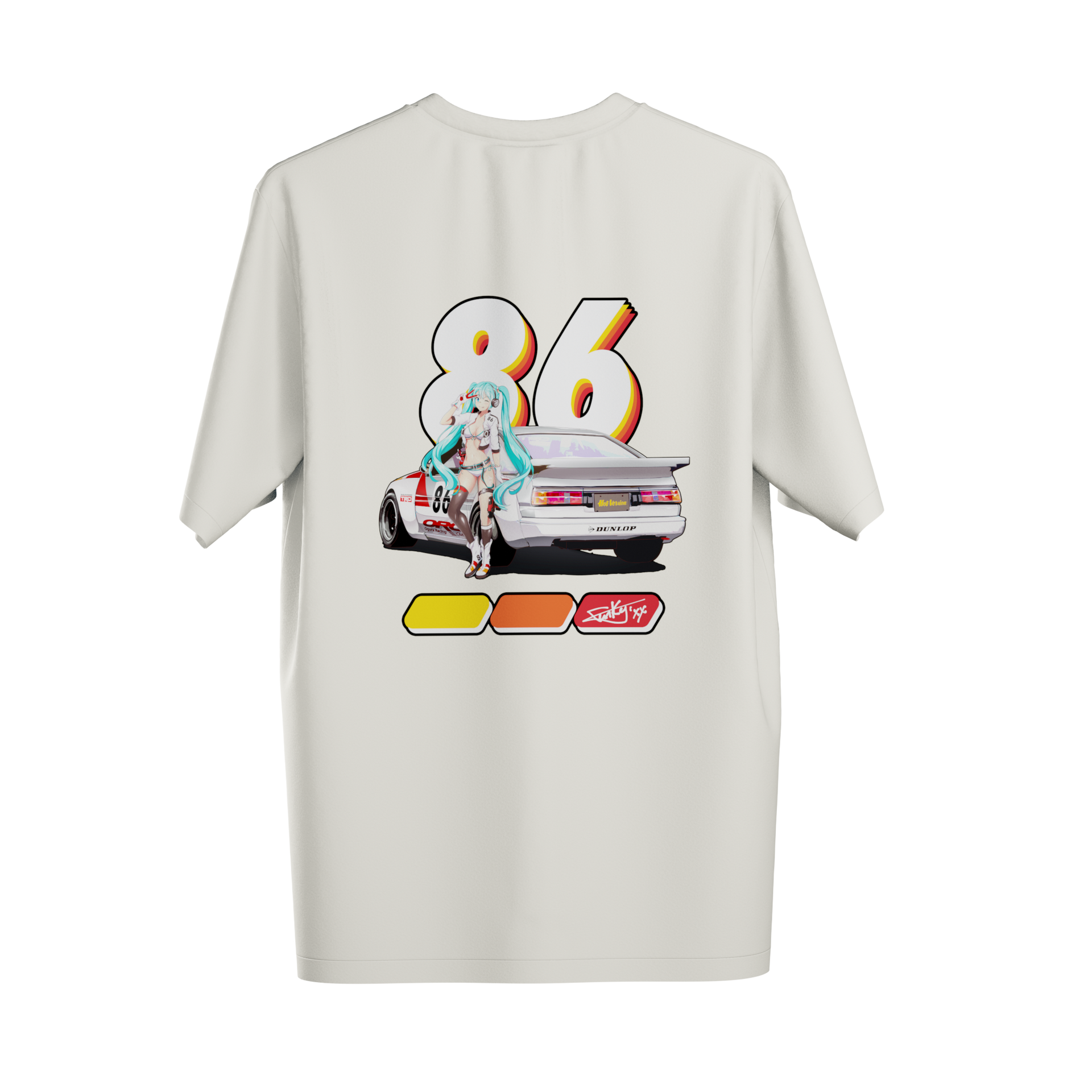 Retro Racing Miku Art Tee – FUNKY GARAGE