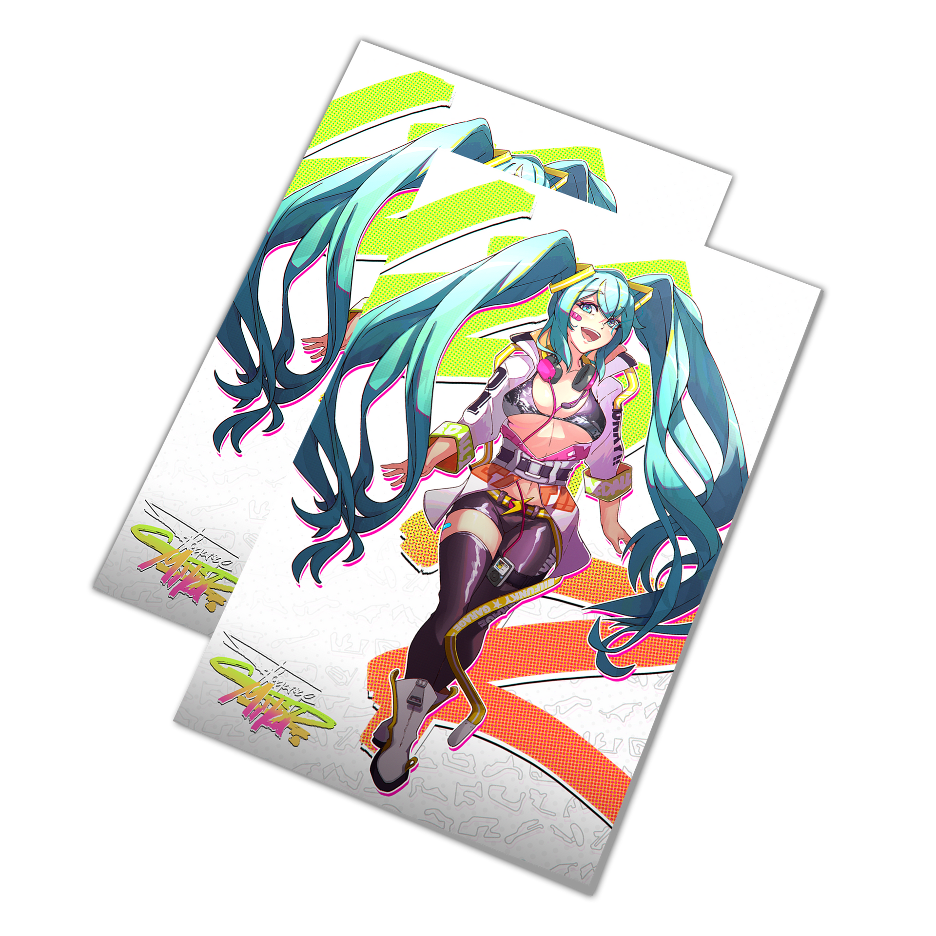 FUNKY Racing Miku Character Art Prints – FUNKY GARAGE