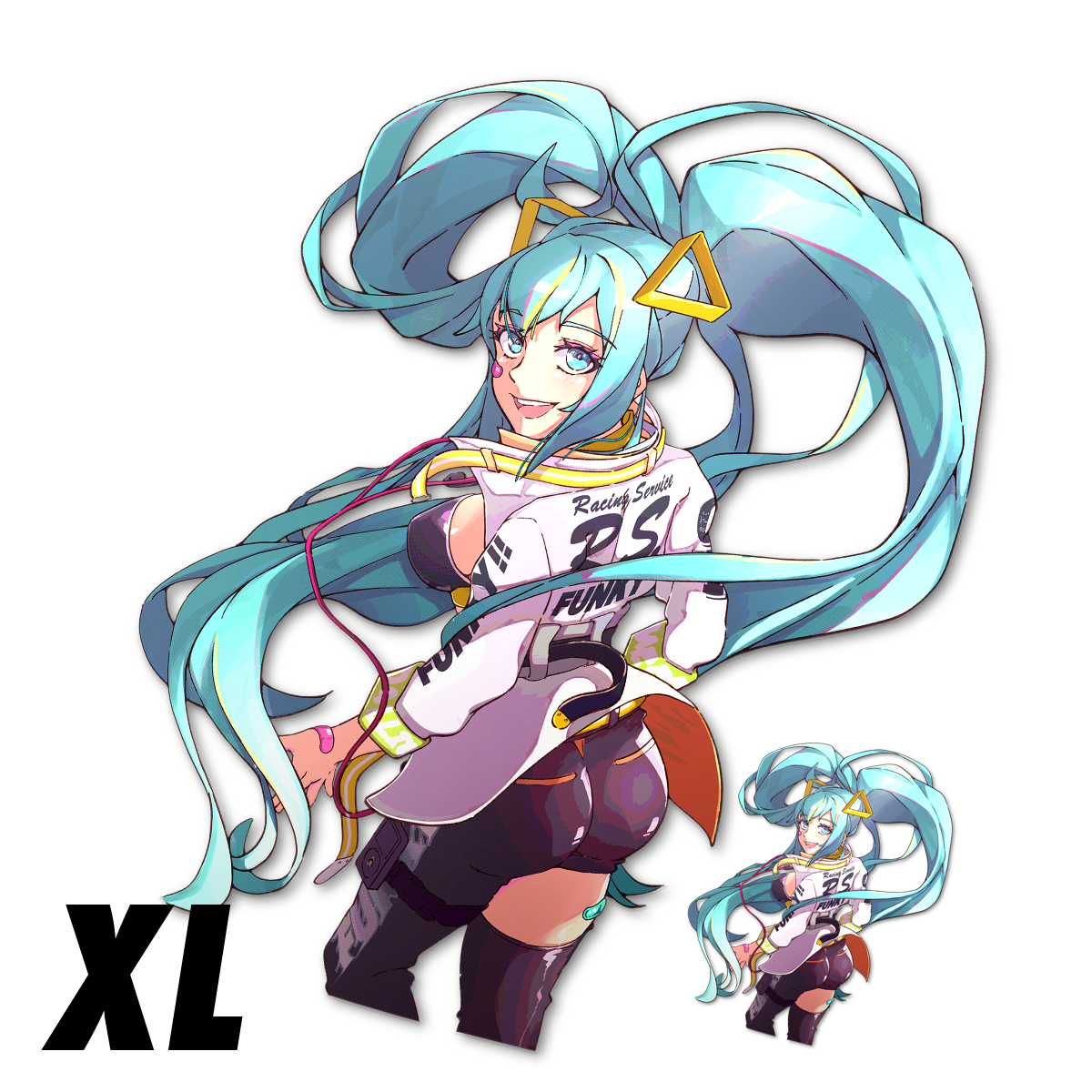 Giant FUNKY Racing Miku Kiss-Cut「