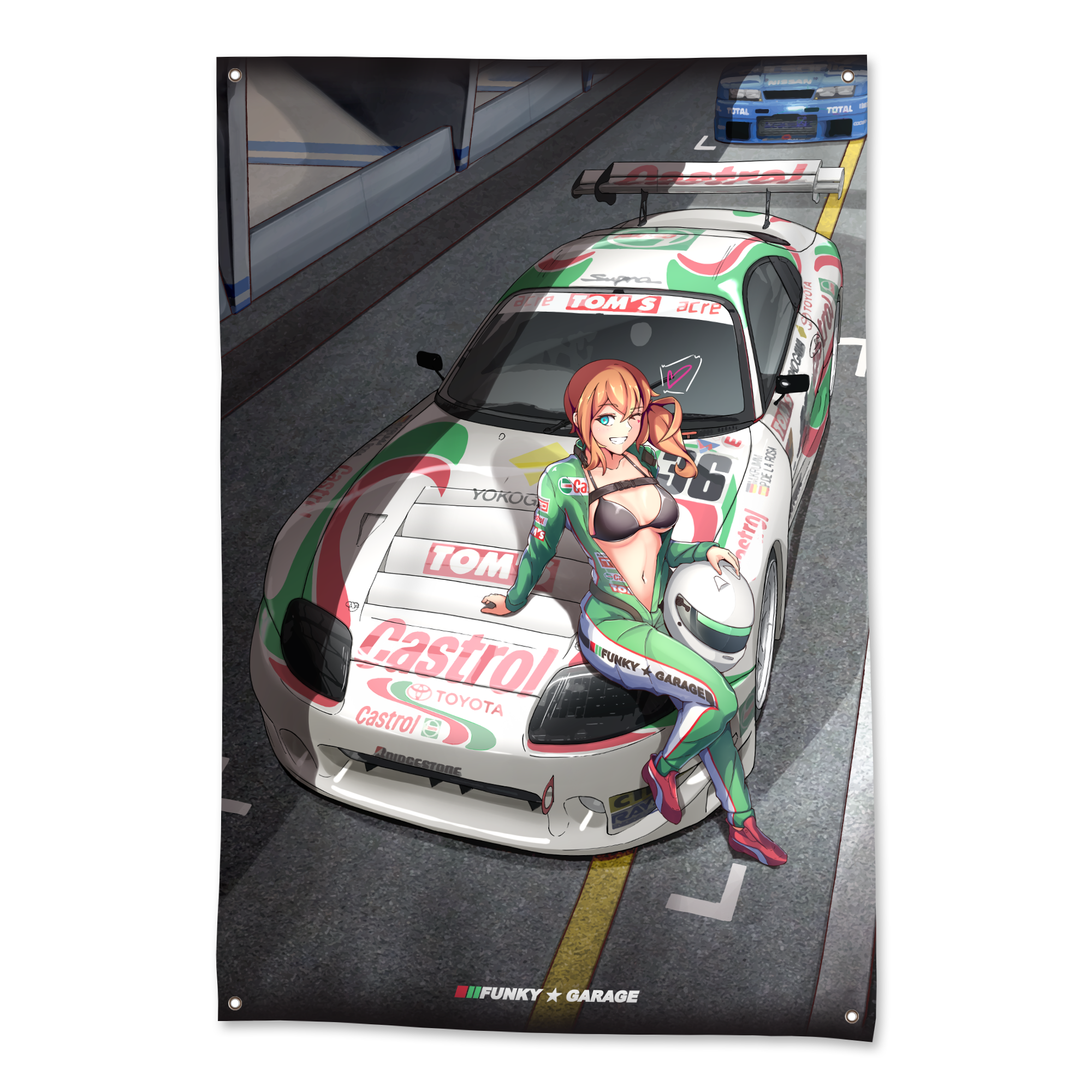 54&quot; CASTROL Kaho-chan Garage Banner