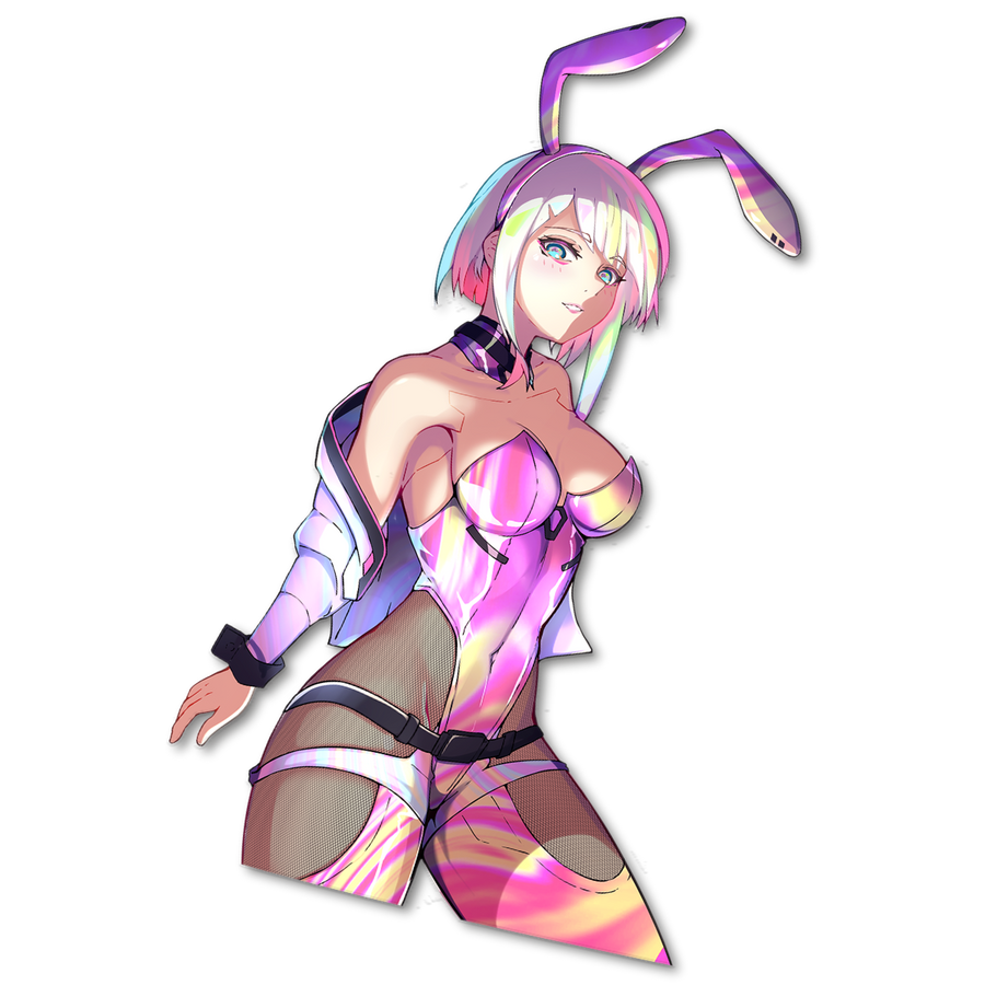 BATTLE BUNNY Lucy Kiss-Cut「PINK HOLO」