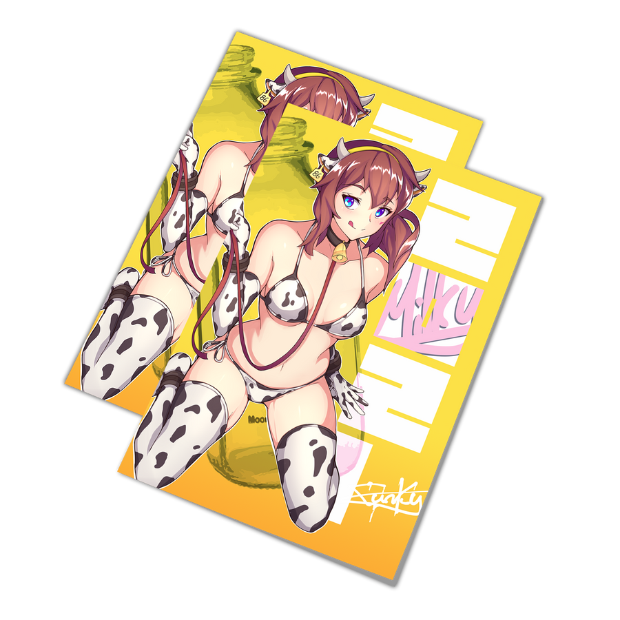 MILKY / Cow Print Kaho-chan Print「LIMITED」
