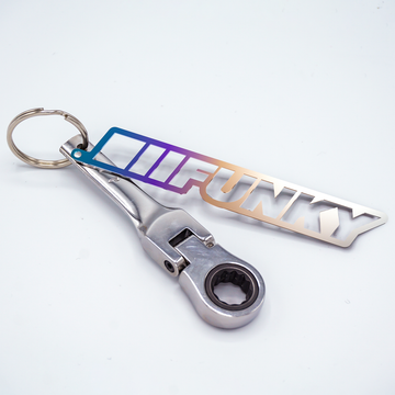 FUNKYGARAGE Titanium 10mm Ratcheting Keychain