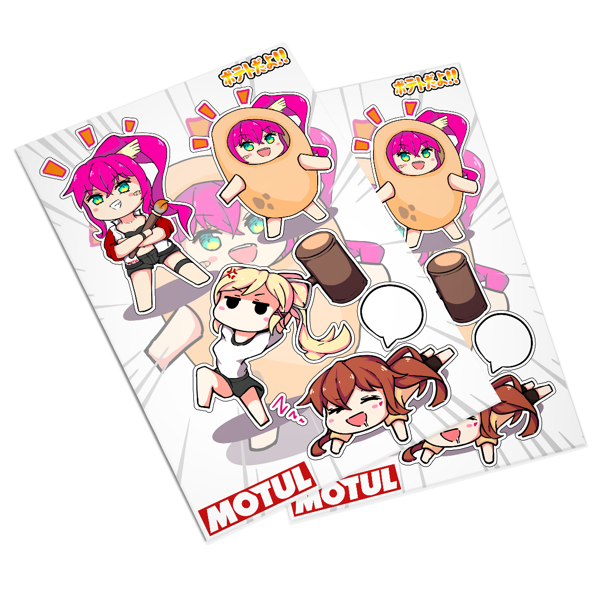 MOTUL KAGU CHIBI STICKER SHEET – FUNKY GARAGE