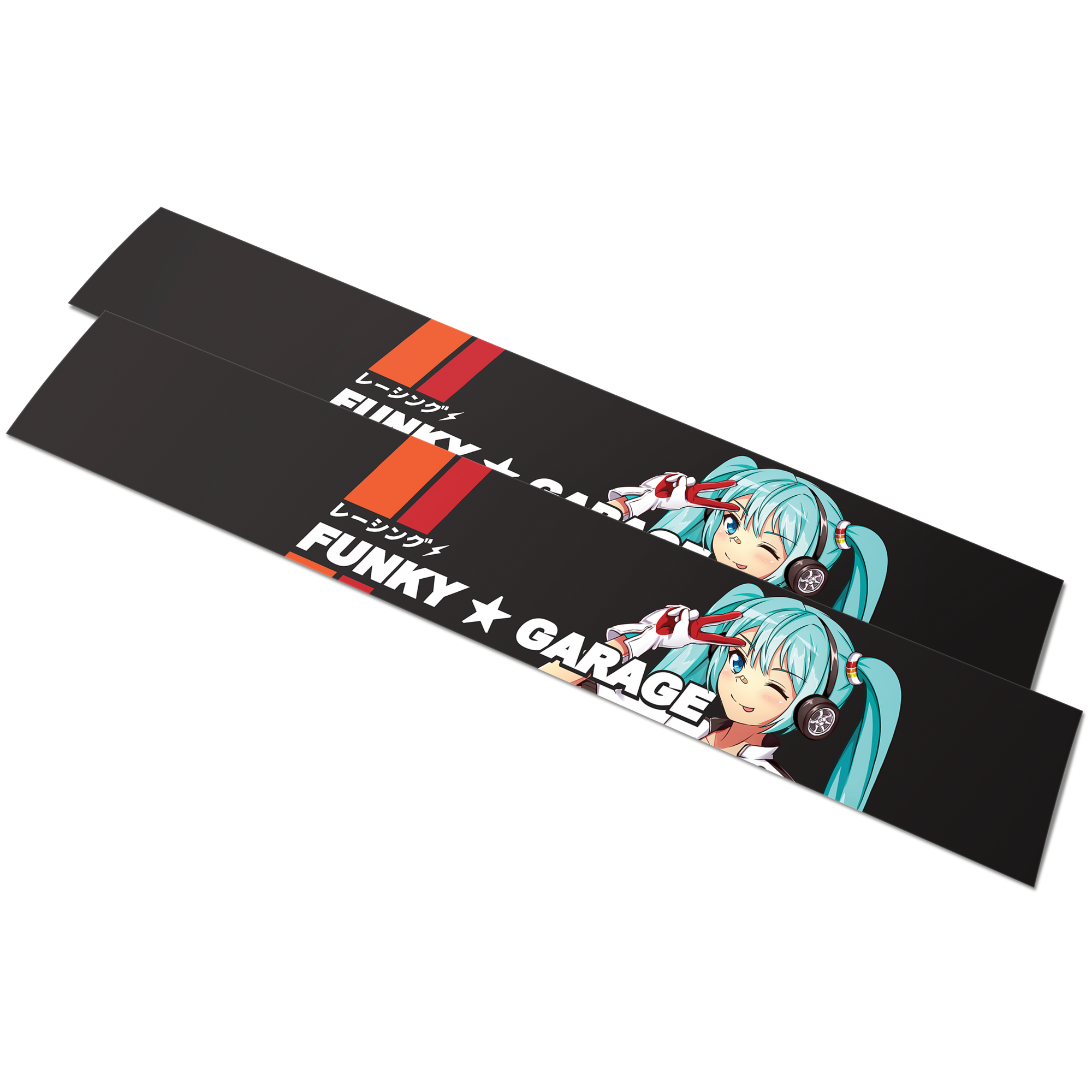 Retro Racing Miku Banner「Black」